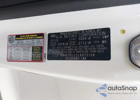 2020 Kia Stinger Gt из США, поврежденный, VIN KNAE35LC2L6072106